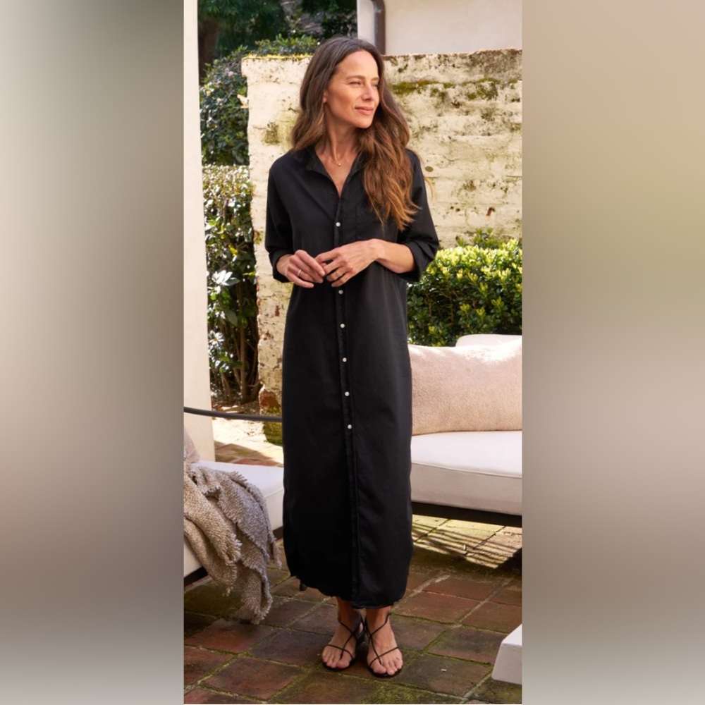 Frank & Eileen Black Maxi Dress with Timeless Elegance